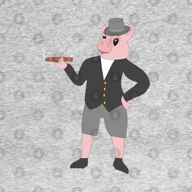 Pig with a cigar by Alekvik